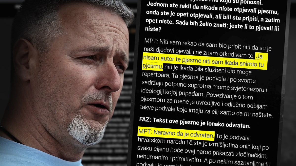 Thompson: Tekst pjesme Jasenovac mi je odvratan