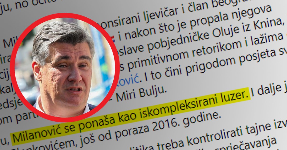 HDZ na Fejsu: Milanović se ponaša kao iskompleksirani luzer, opsjednut je Plenkovićem
