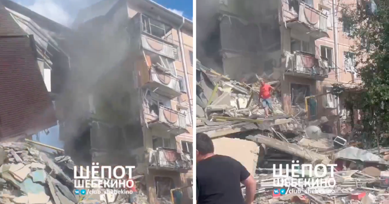 VIDEO Pogođena zgrada u Rusiji. Ulaz se potpuno urušio, izvlačili ljude iz ruševina