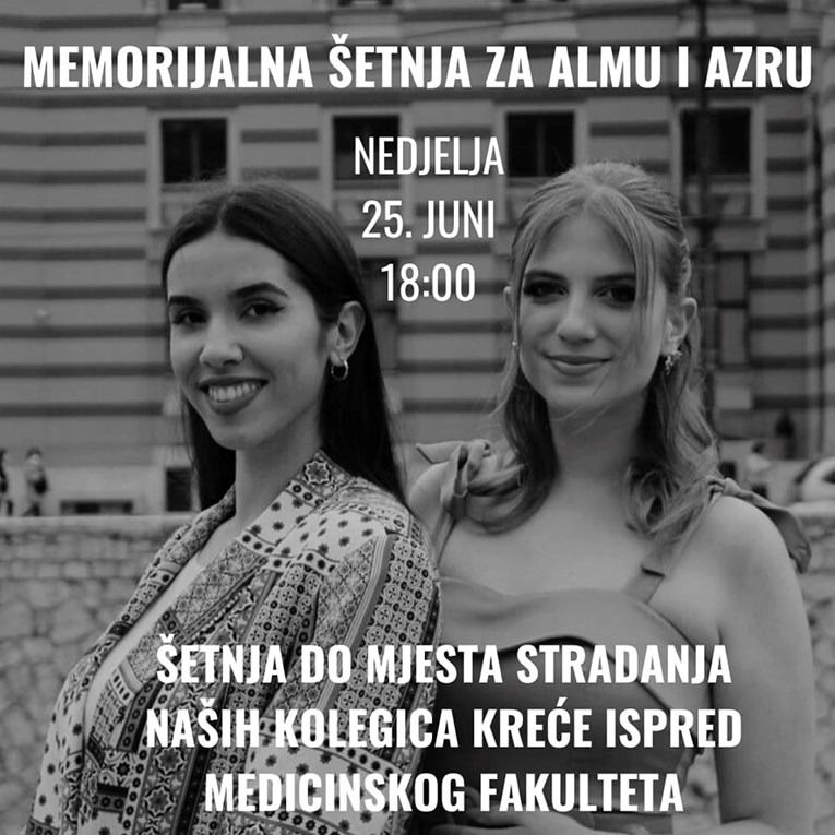 U Sarajevu će se danas održati šetnja za tragično stradale Almu i Azru