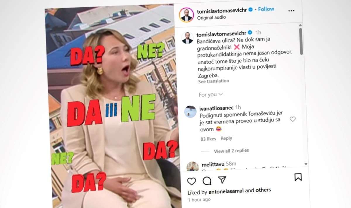 Tomašević objavio novi video Marije Selak Raspudić