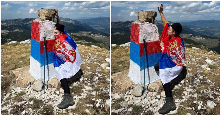 Širi se stara snimka: Umotana u srpsku zastavu i s tri prsta u zraku puca prema Kninu