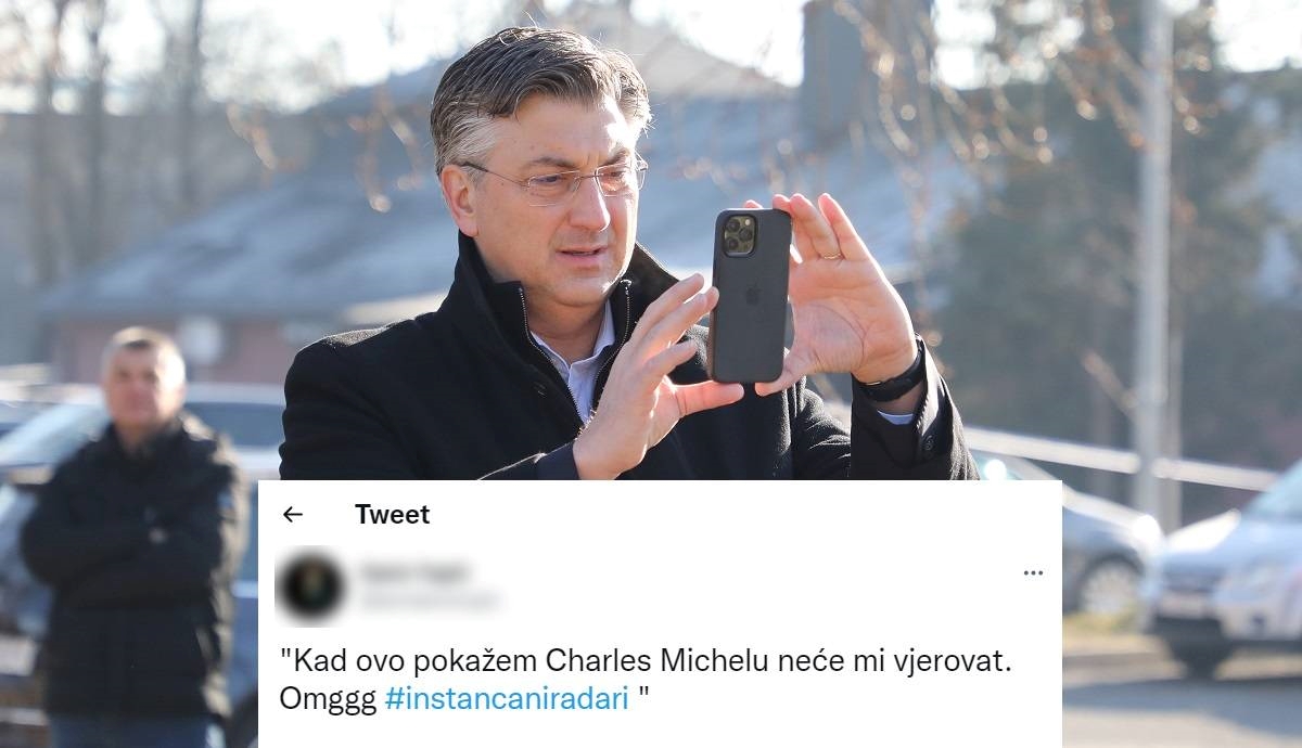 Plenković uživljeno slikao letjelicu, krenule šale na Twitteru