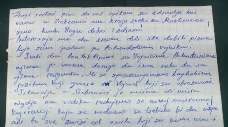 Pismo poslano 1994. godine iz Srebrenice vratilo se neuručeno nakon 23 godine