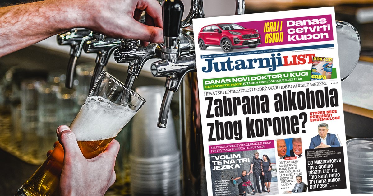 Jutarnji piše da se razmišlja o zabrani alkohola. To nitko bitan nikad nije rekao