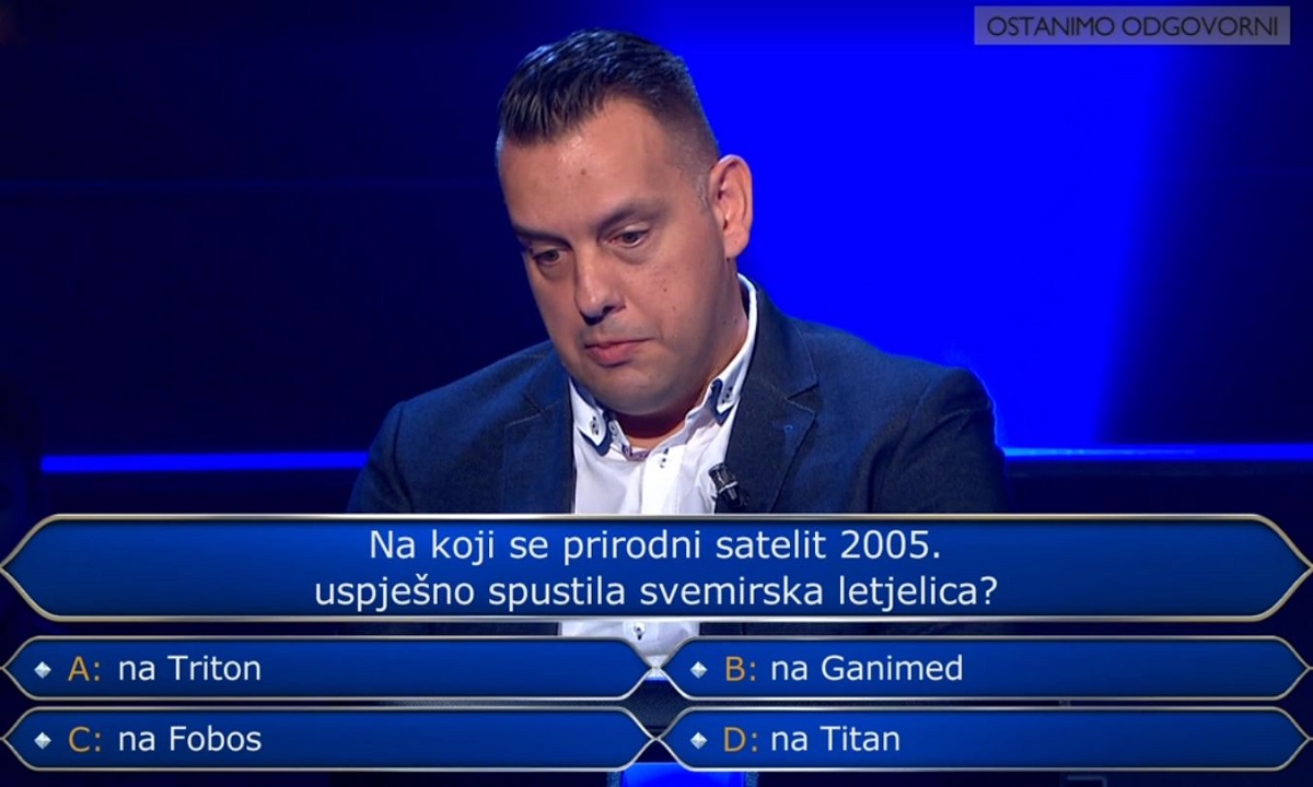 Odustao na pitanju za 125.000 kuna, evo što nije znao