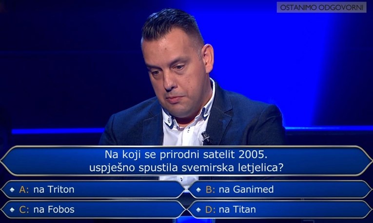 Odustao na pitanju za 125.000 kuna, evo što nije znao