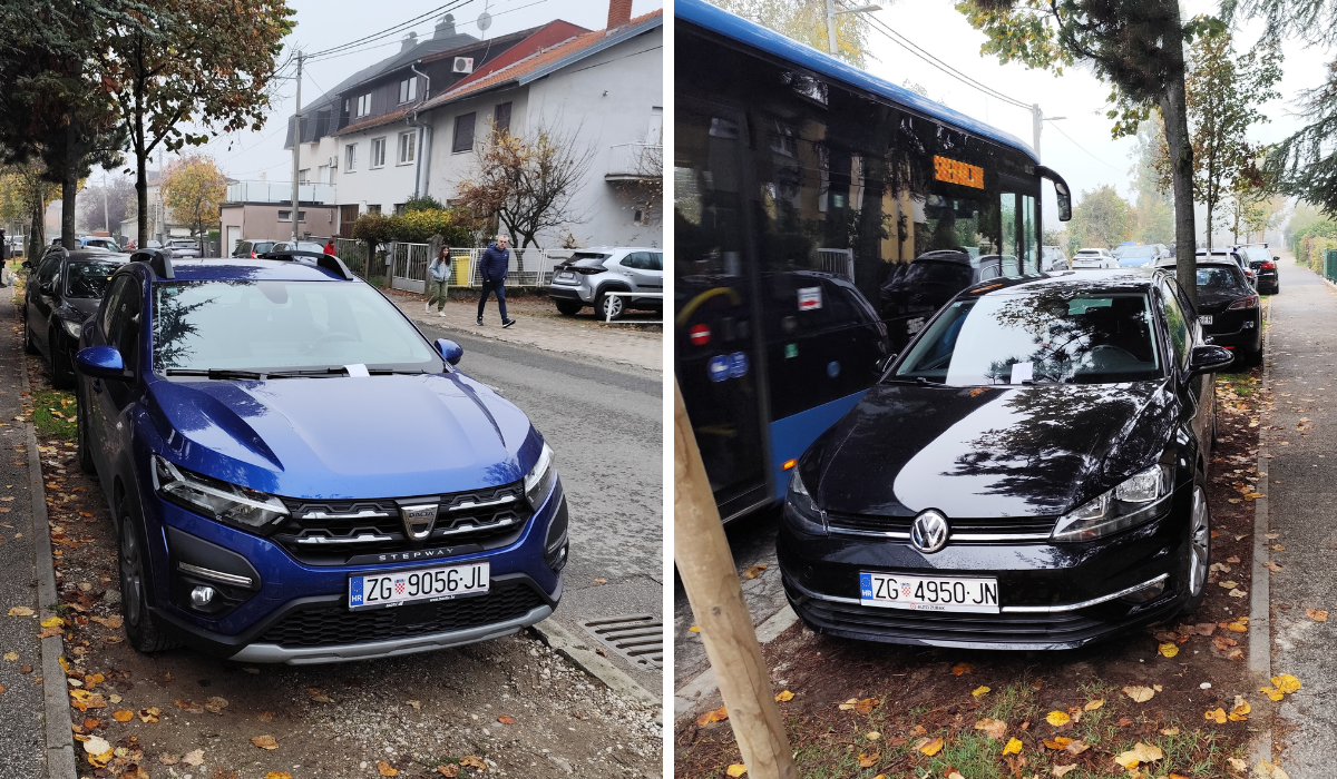 FOTO Komunalni redari ostavljaju kazne na automobilima kod zagrebačkog Mirogoja