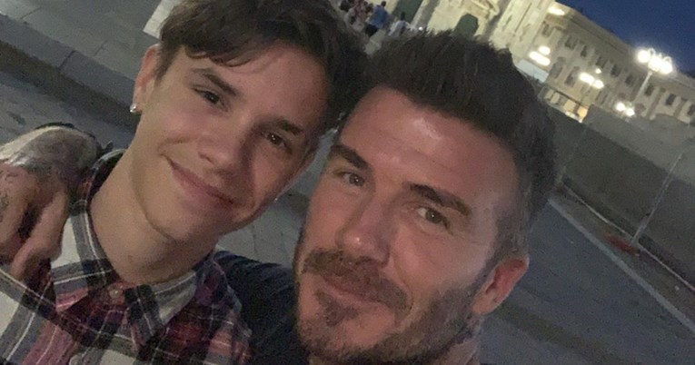 David Beckham urnebesnom fotkom spustio sinu koji misli da je viši od njega