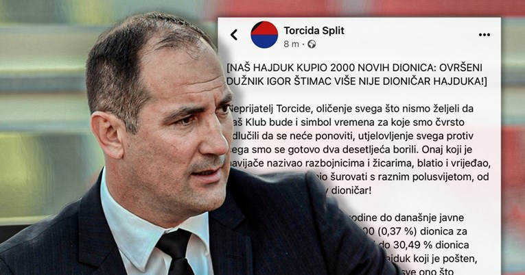 Torcida: Neprijatelj Igor Štimac više nije dioničar Hajduka! Igore, odje*i