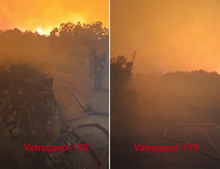 VIDEO Vatrogasci objavili dramatičan video s Brača: Ostali smo u okruženju