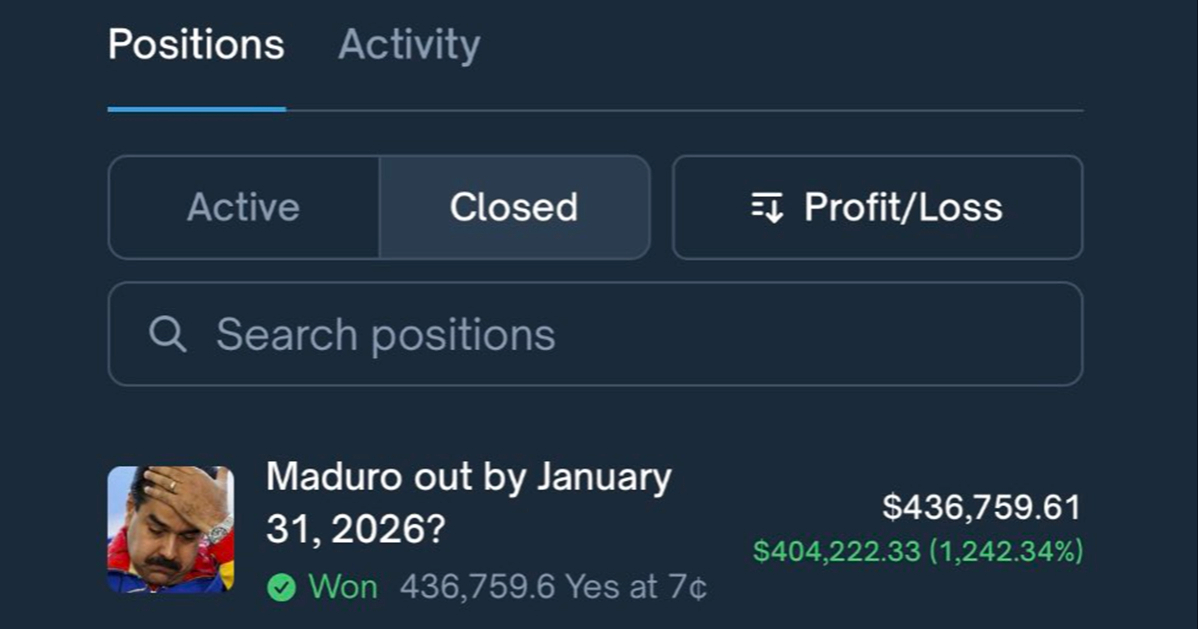 Prekjučer uložio 30.000 dolara da će Maduro završiti u američkom pritvoru