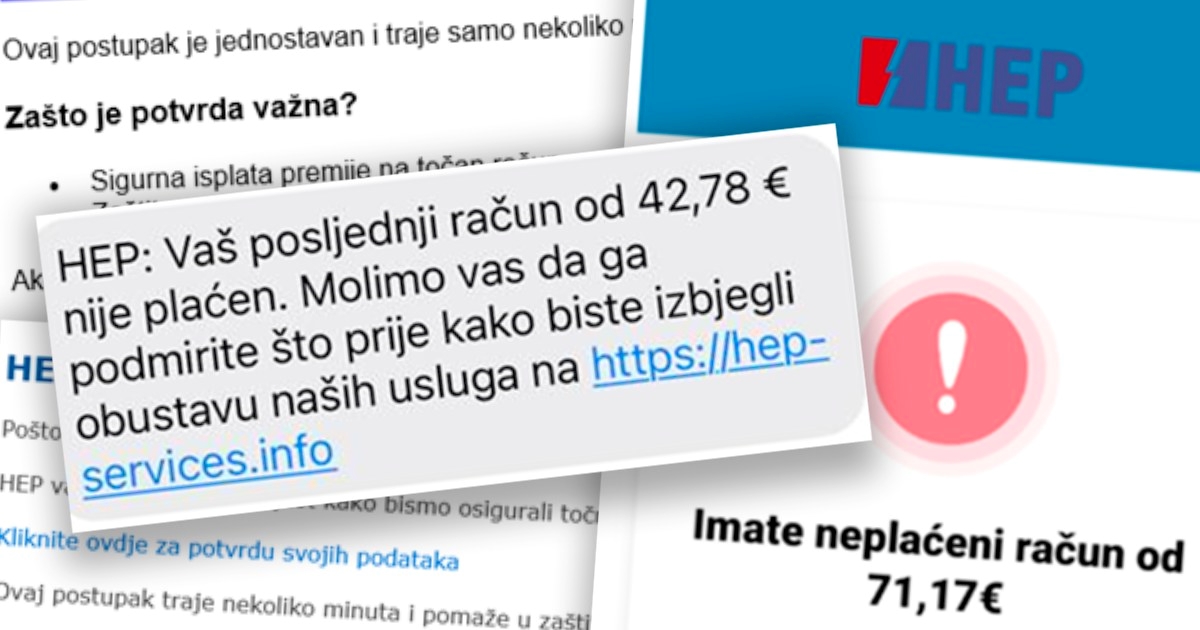 Ljudima stižu lažne poruke o neplaćenim računima za struju, ovako izgledaju