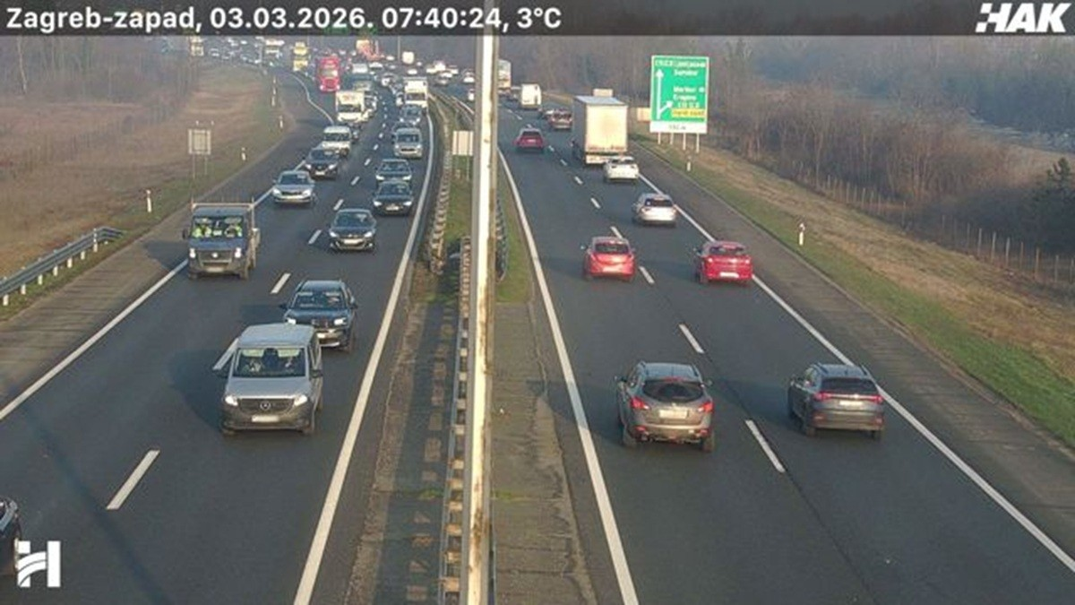 Gužve na zagrebačkoj obilaznici, kolona duga dva kilometra