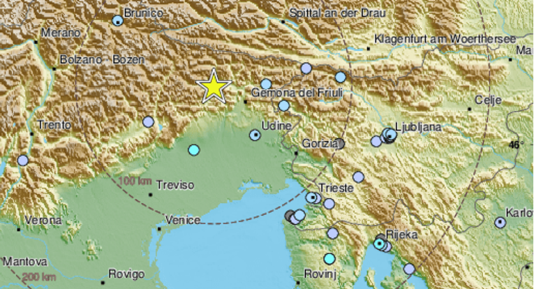 Potres od 4.5 na sjeveru Italije, osjetio se i u Hrvatskoj