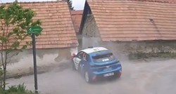 Pojavila se snimka s WRC-a u Hrvatskoj. Zabio se u kuću, gledatelji mu pomogli