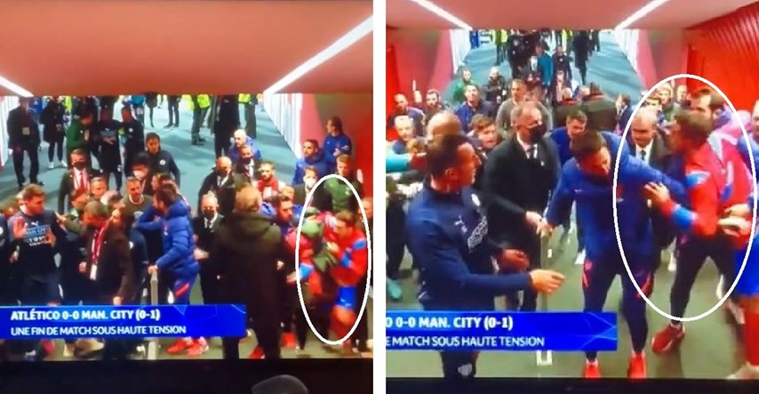 VIDEO Vrsaljko poludio na igrače Cityja. Htio se tući, bacao bocu, trojica ga držala