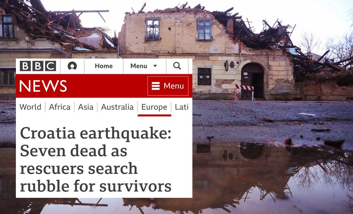Strani mediji i danas pišu o razornom potresu u Hrvatskoj