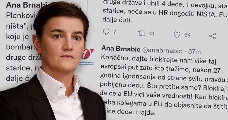 Srpska premijerka Plenkoviću: Blokirajte nas, da cijela EU vidi vaše vrijednosti