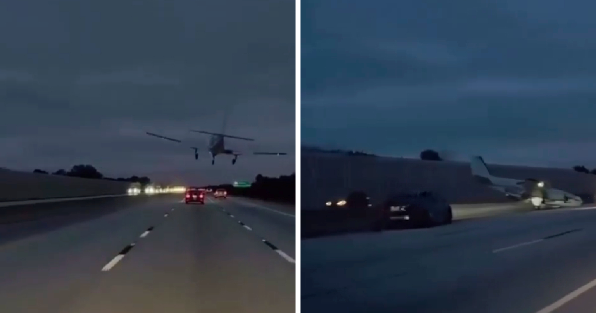 VIDEO Avion sletio na auto na autocesti na Floridi