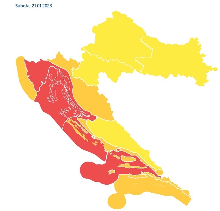 Upaljen crveni meteoalarm. Vrijeme bi moglo biti opasno, stiže prava zima