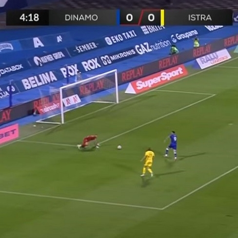 VIDEO Golman Istre se poskliznuo. Beljo uzeo loptu i zabio iako ga je vratar srušio