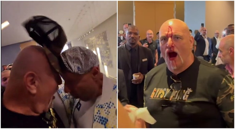 VIDEO Furyjev otac napao Usikov tim, završio krvavog čela