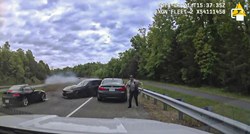 VIDEO BMW-om pomeo sve pred sobom, policajac prošao bez ozljede