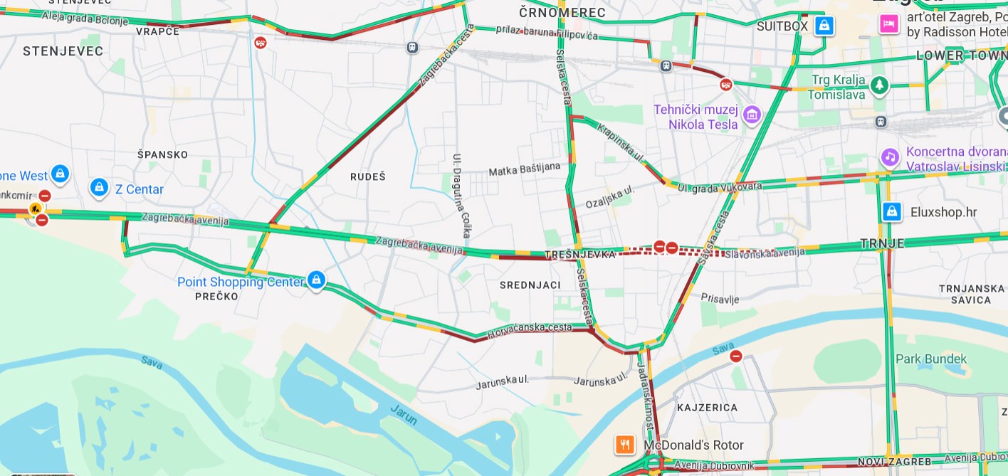 Već sad su velike gužve po Zagrebu