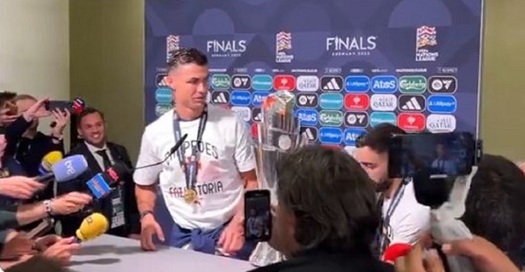 VIDEO Ronaldo je davao izjave. Onda su uletjeli DJ Ruben Dias i Bruno Fernandes