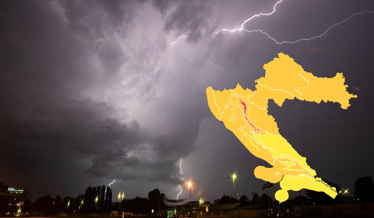 Večeras stiže jaka promjena, grmljavina, obilna kiša... Izdana brojna upozorenja