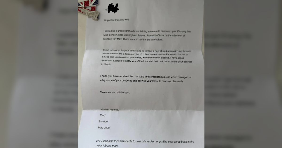 Turist izgubio novčanik na odmoru. Mjesec dana kasnije primio je anonimno pismo