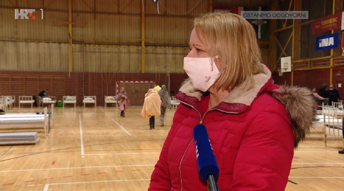 Gradonačelnica Siska se javila iz prihvatnog centra: Važno je da ljudi budu na toplom