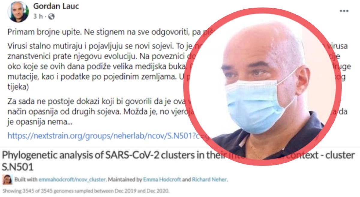 Lauc: Nema dokaza da je novi soj korone opasniji