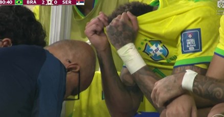 Neymar protiv Srbije izašao zbog ozljede pa se rasplakao na klupi
