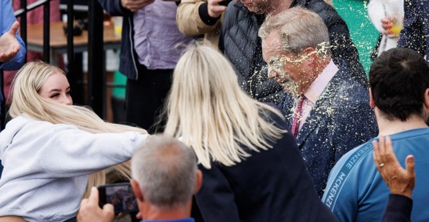 Djevojka zalila milkshakeom šefa britanske desničarske stranke