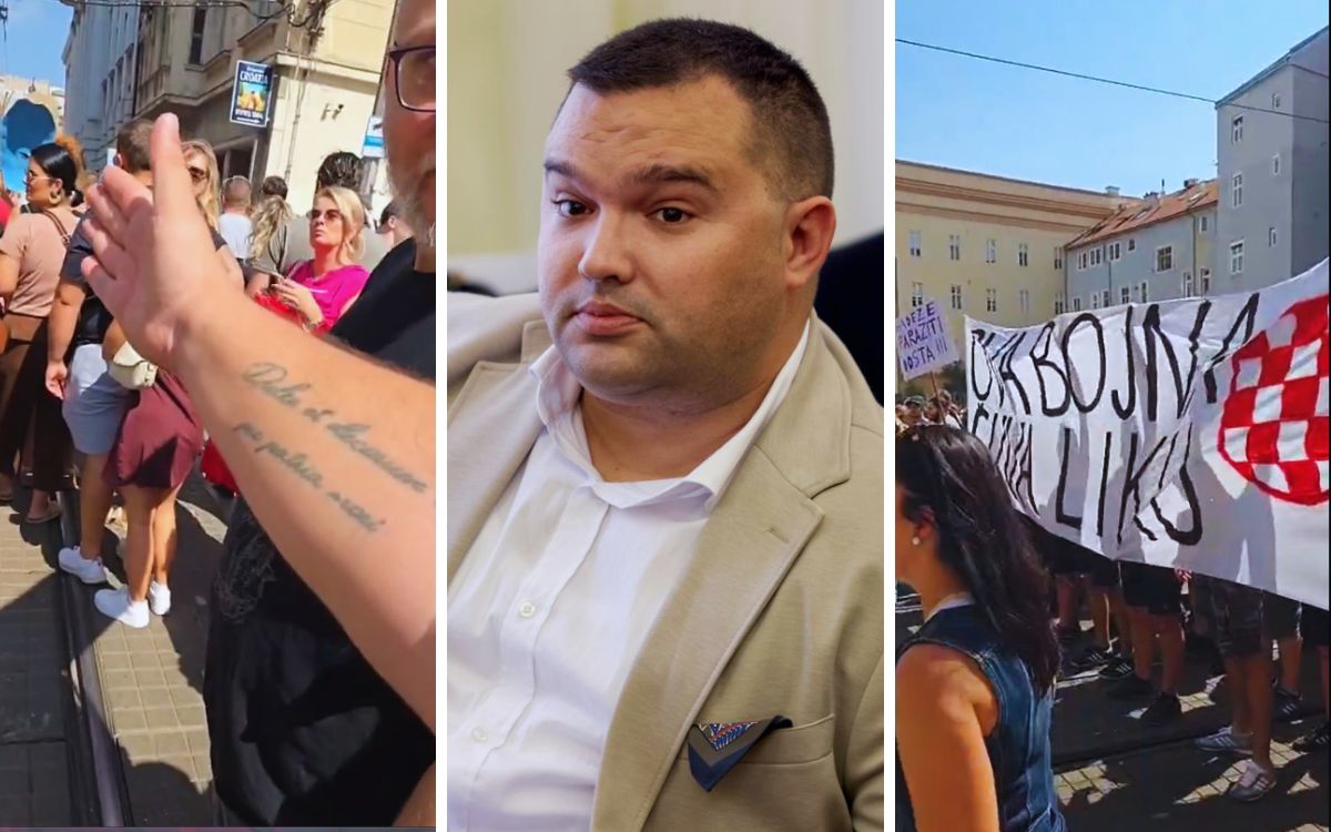 Policija pokrenula istragu zbog snimki Mate Lukića kako napada ljude na prosvjedu