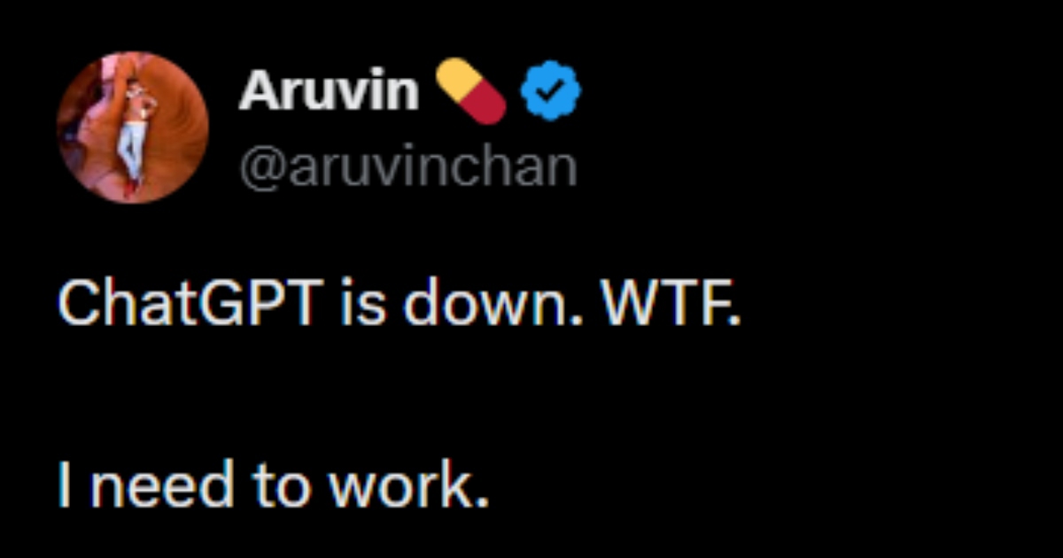 Ekipa na X-u toliko tuguje zbog pada ChatGPT-ja da nemaju snage ni za sprdnje
