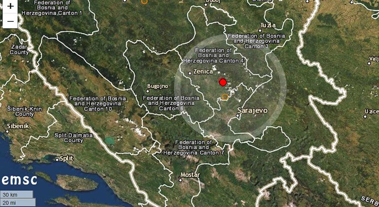Potres jačine 3,8 po Richteru kod Kaknja u BiH