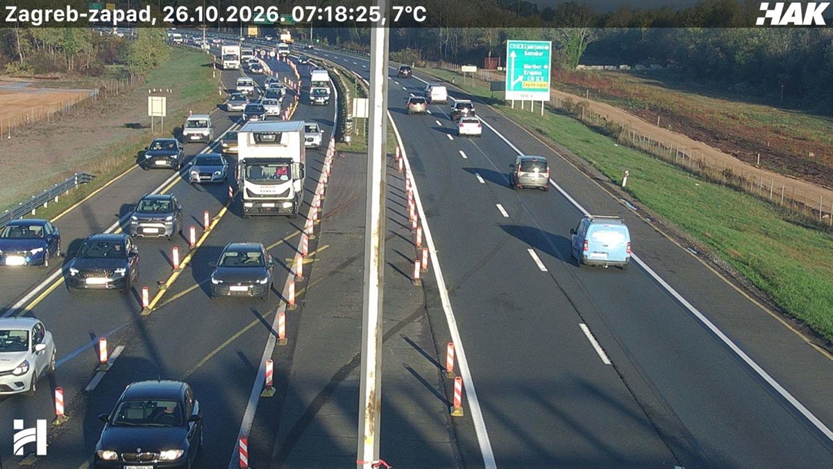 Kilometarske kolone na prilazu Zagrebu, niz nesreća na autocestama