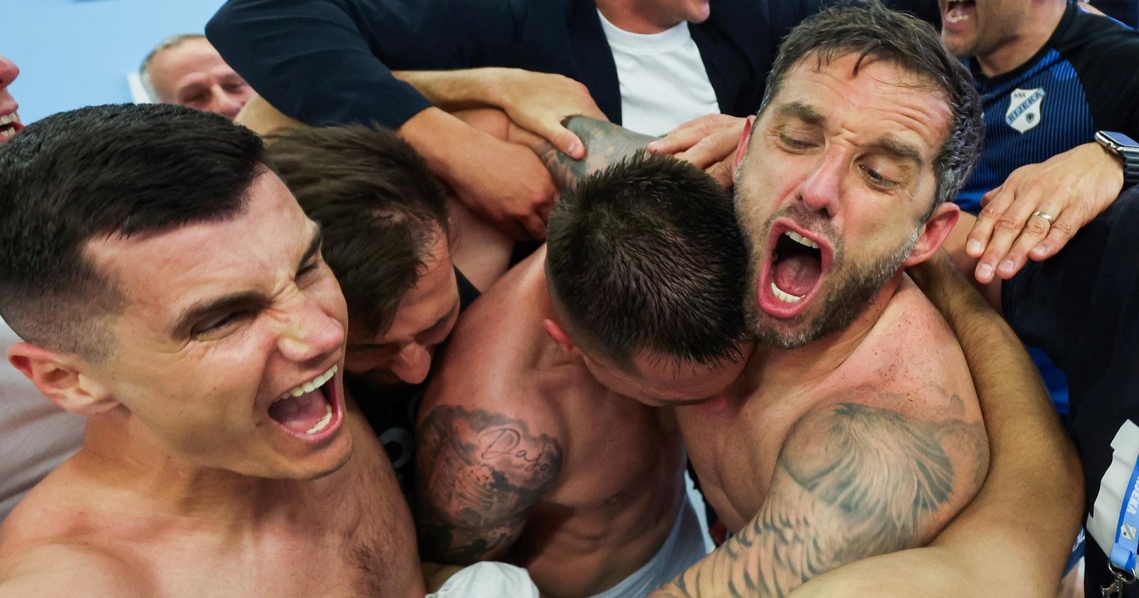 FOTO Luda proslava naslova u svlačionici Rijeke. Đalović u deliriju