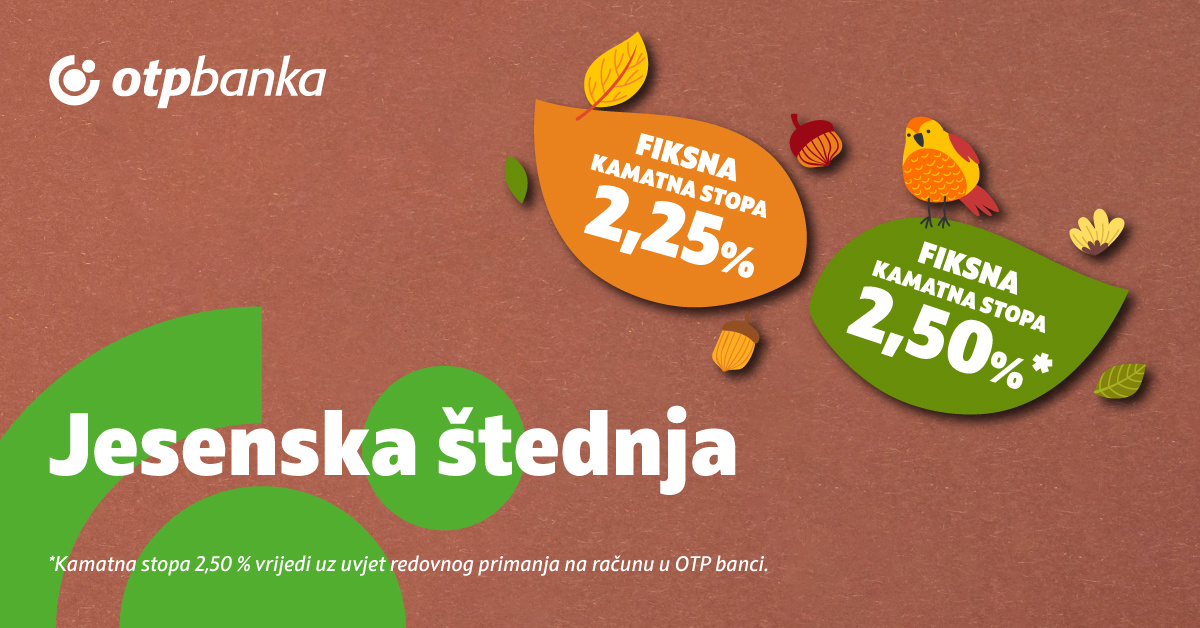 OTP banka otvara jesensku sezonu štednje