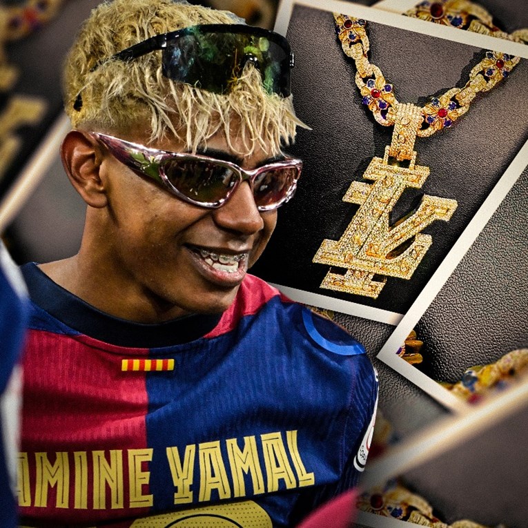 Cure detalji Yamalovog rođendanskog tuluma. Dobio je na poklon lanac od 400.000 eura