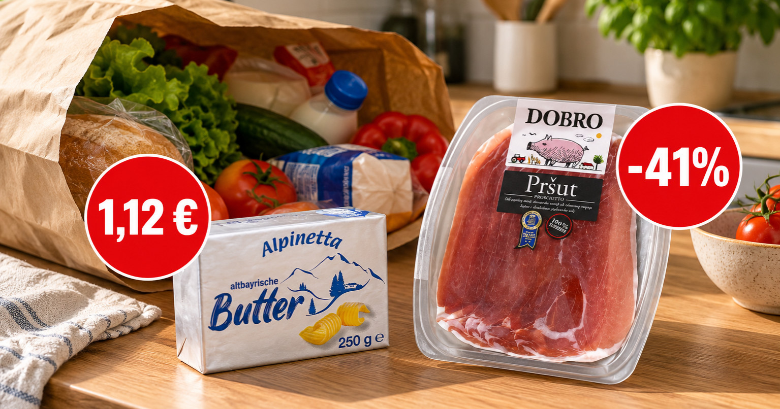 Pršut jeftiniji gotovo 6 eura, maslac za 1,12 €: Ovo su najbolji popusti u trgovinama