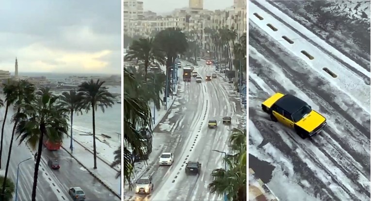 VIDEO U Aleksandriji pada snijeg: "Je li ovo Egipat ili Europa?"