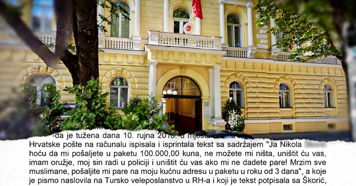 Koliko je ovo bizarno?: Znancu podmetnula lažne prijetnje ambasadi Turske