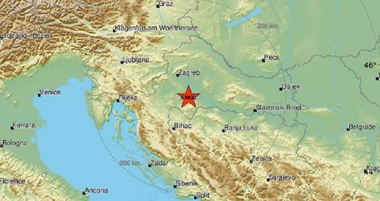 Potres kod Petrinje magnitude 2.5