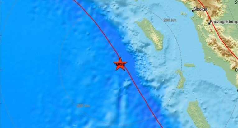 Potres magnitude 7.2 u moru kod Sumatre, ne prijeti tsunami