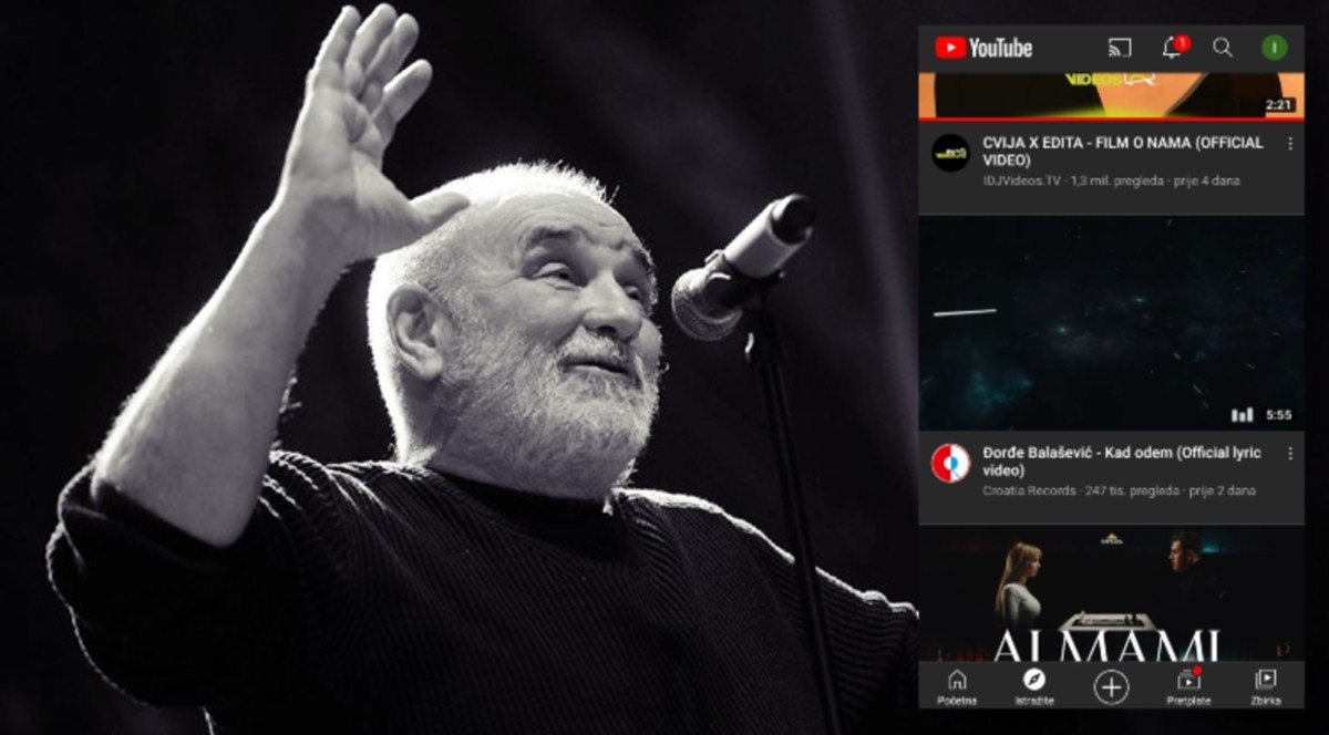 Balaševićeva pjesma stara 32 godine treća je u trendingu na YouTubeu u Hrvatskoj