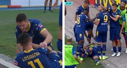 VIDEO Veronin igrač nokautirao suigrača i izbio mu zub prilikom proslave gola